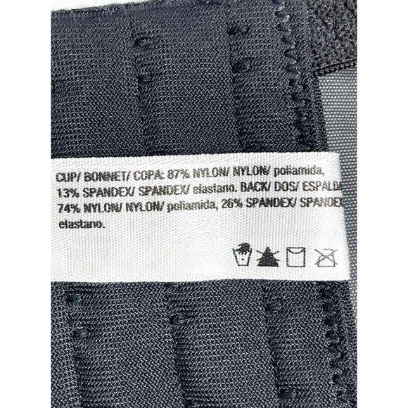 Maidenform Black Lace Sexy Overbust Bra Size 38D RN15763 Witchy Date Lingerie - Picture 5 of 8